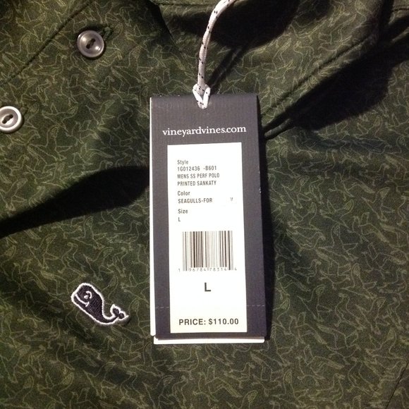 Vineyard Vines Men's Large Short Sleeve Performance 3 Button Polo Shirt - NWT - Picture 3 of 6